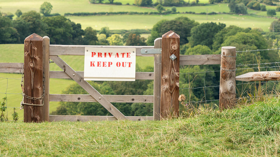 Private Keep Out sign, Gloucestershire, England