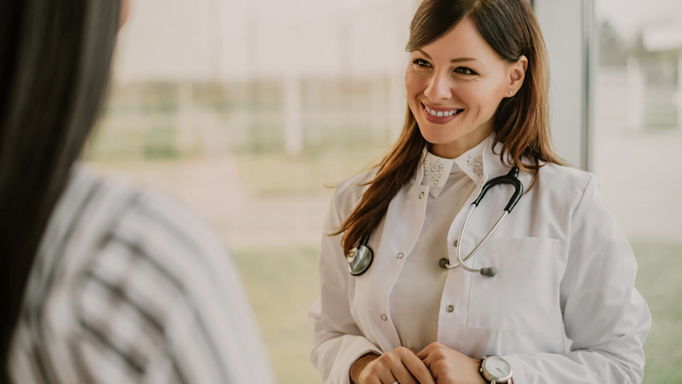 Female doctor smiling