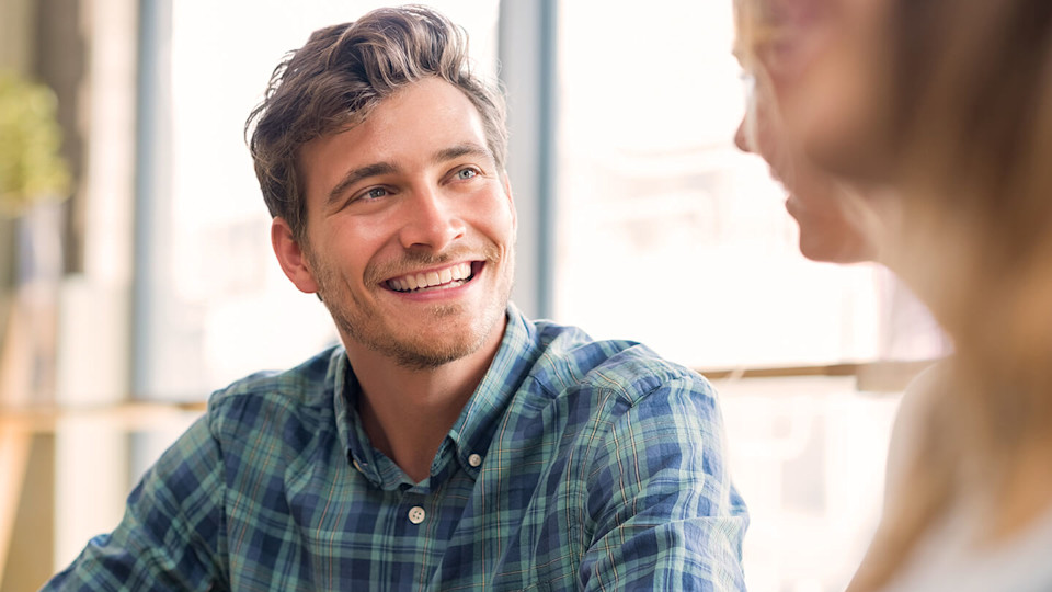 Young man smiling